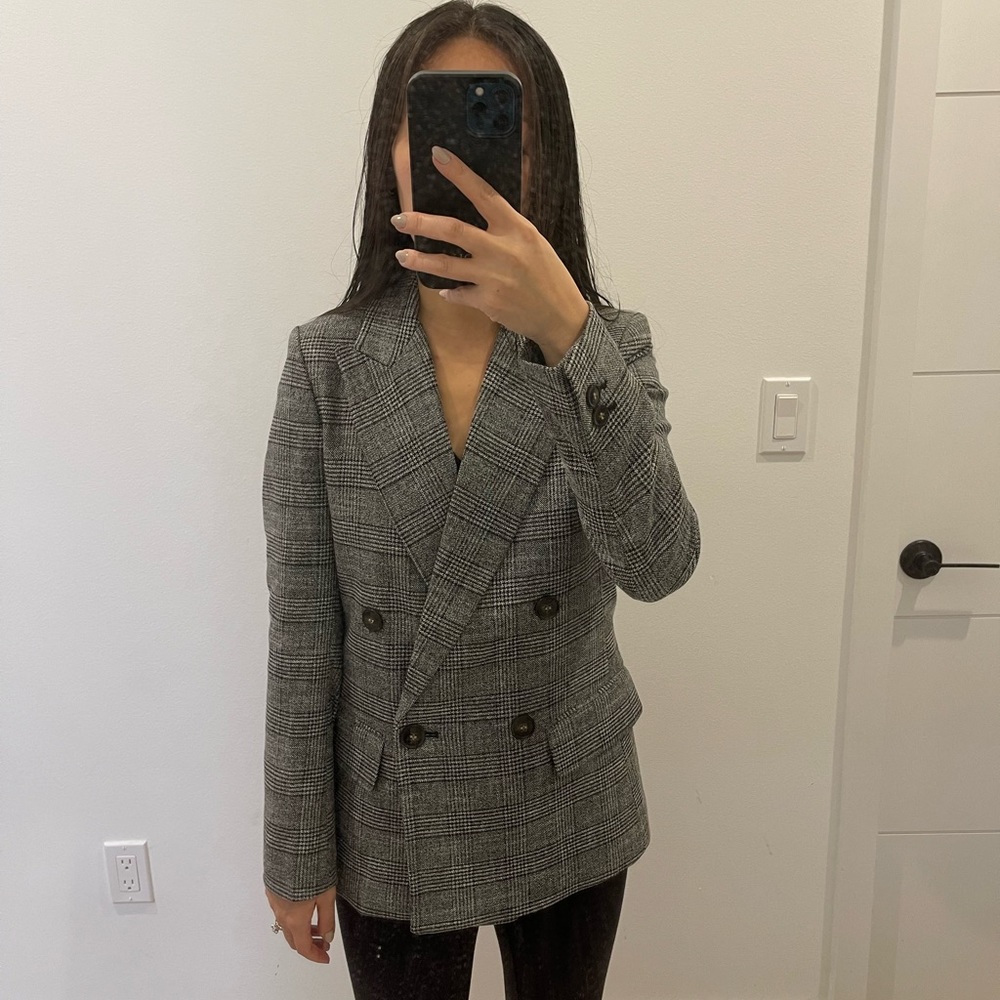 H&M Check Blazer (size 0)